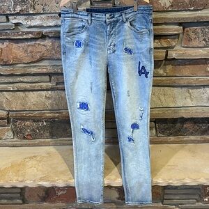 Ksubi Van Winkle Trashed Denim Jeans in Twisted Dreams Los Angeles Style